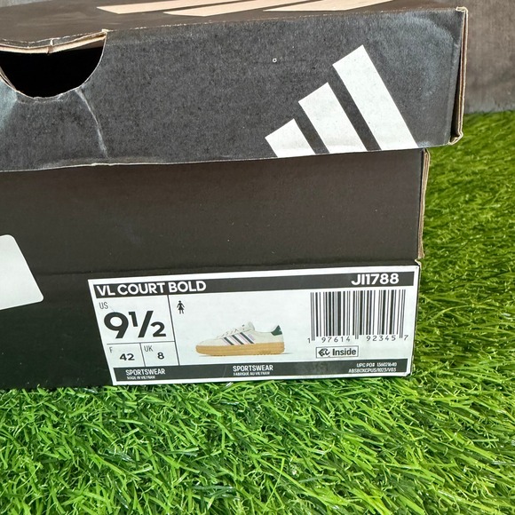 Adidas VL Court Bold Platform Sneakers Cream Gum Sole Women's Size 9.5 NEW - Picture 10 of 14